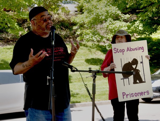 Protesters outside of CoreCivic's annual shareholders' meeting, May 16, 2019, Nashville, Tennessee