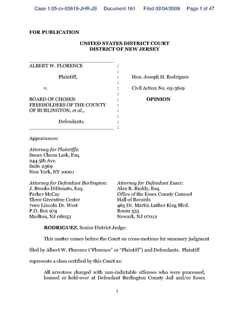 Florence v board of chosen freeholders sale