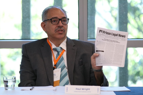 Paul Wright speaking with students at the 2020 Future of Florida Summit in February 2020