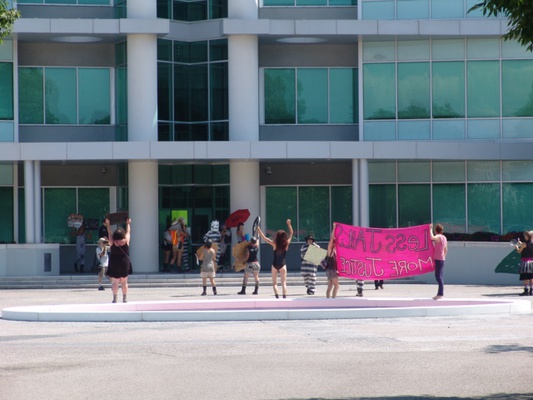 Protests at CCA's Corporate Office on Sept. 9, 2016