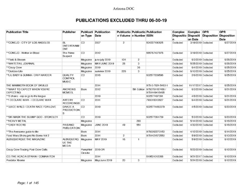 Arizona Disapproved 2010 Thru 06 30 2019 Prison Legal News - look at me xxtentacion roblox id 2018 425