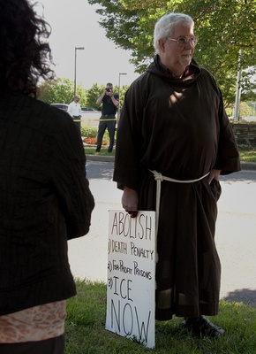 Protesters outside of CoreCivic's annual shareholders' meeting, May 16, 2019, Nashville, Tennessee