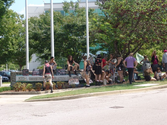 Protests at CCA's Corporate Office on Sept. 9, 2016